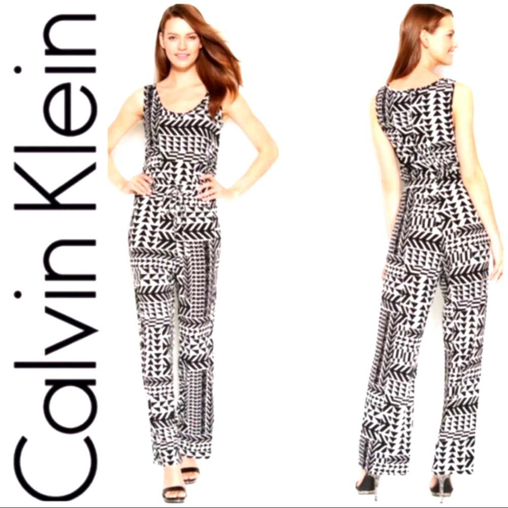 New Calvin Klein Romper Geometric Pattern Size 6 - image 1